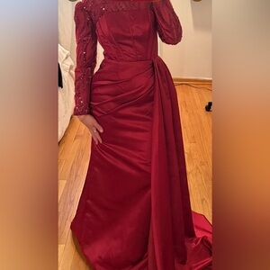 Elegant Red Evening Gown